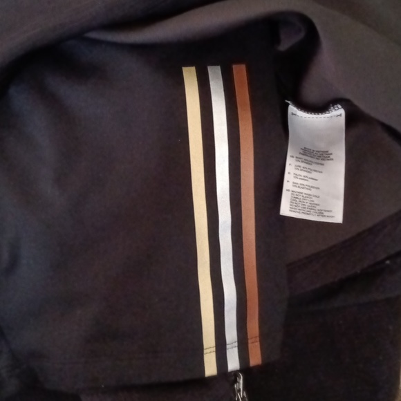 Adidas Capsule Skort Golf Skirt Tennis Black Silver Gold Copper Stripes -Small - Picture 7 of 10